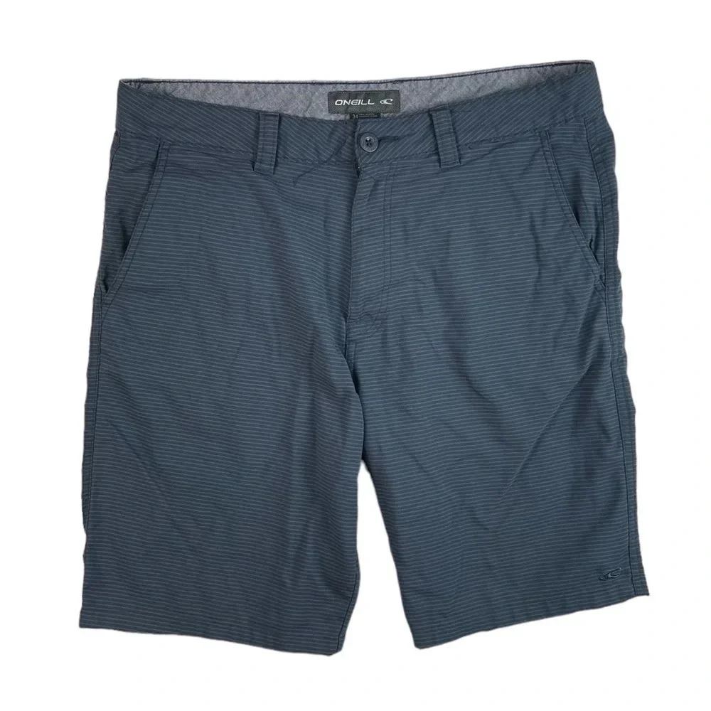 SH74 Mens O’Neill Surfer Brand Striped Stretch Chino Shorts 34